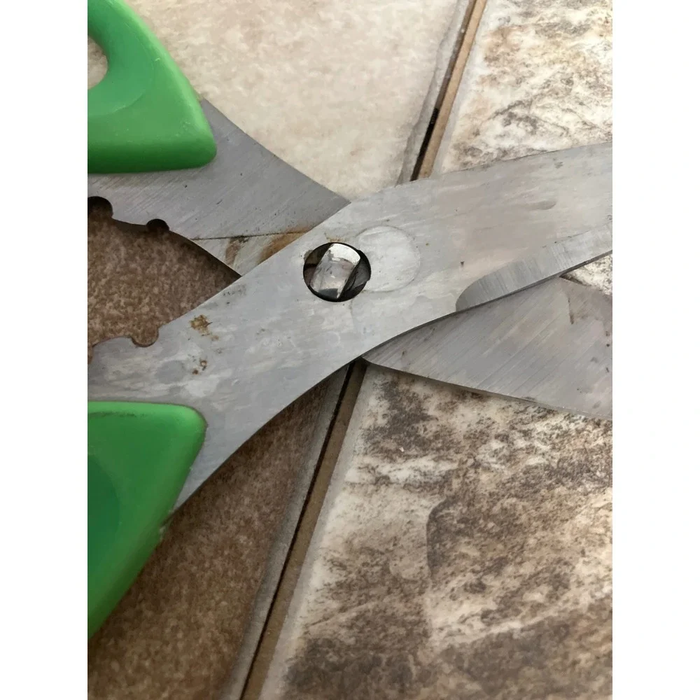 Farberware Kitchen Shears Green Ergonomic Handle Stainless Steel Multi-Purpose